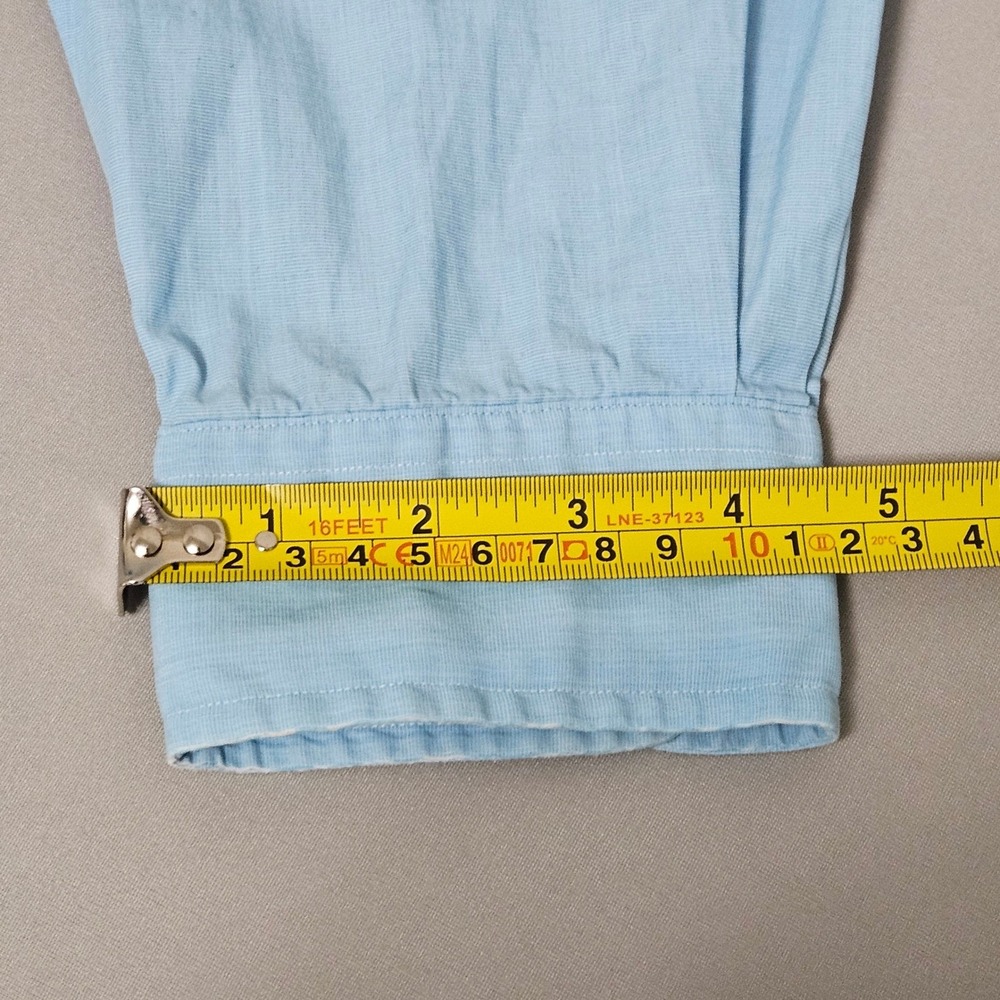 Ralph Lauren Classic Fit Cool Blue Button Down Shirt L Pink Pony Preppy Coastal - Picture 9 of 9